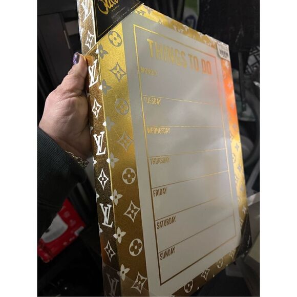 Oliver gal Louis Vuitton dry erase board glam decor office - Picture 2 of 3